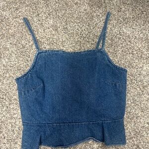 american eagle jean frilly tank top